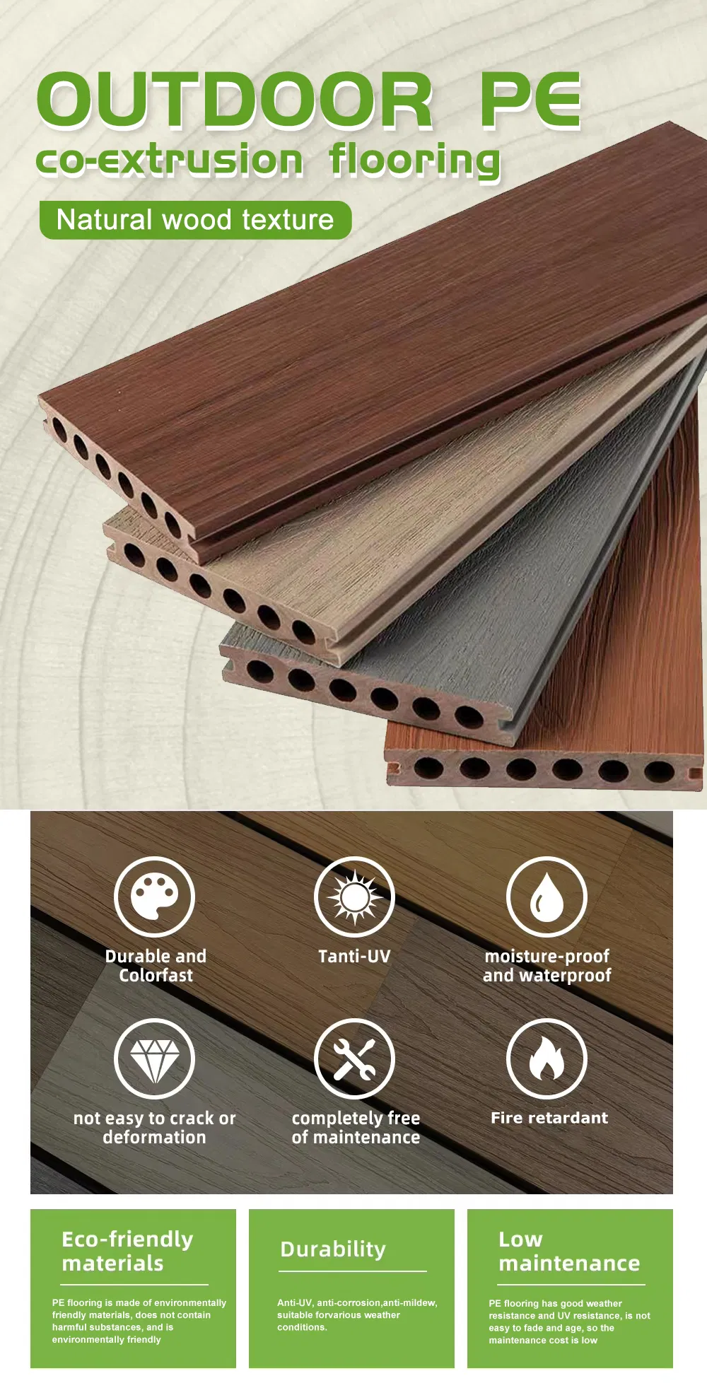 Fire Resistant WPC Decking Floor