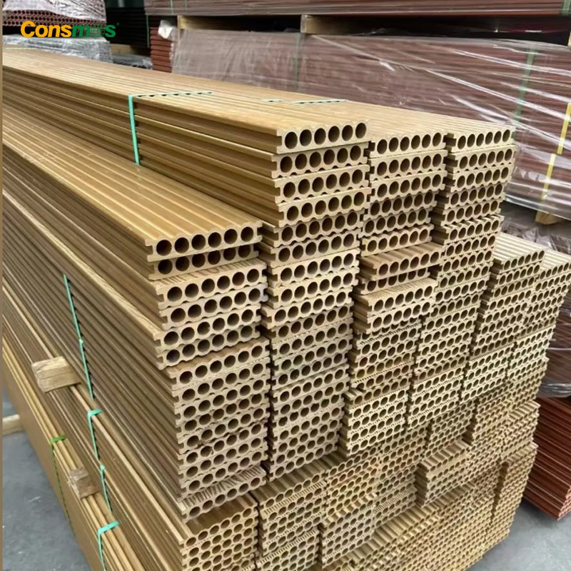 25mm Free Sample Anti-Slip Outdoor 3D Embossed Wood Plastic Composite WPC Decking for Swimming Pool