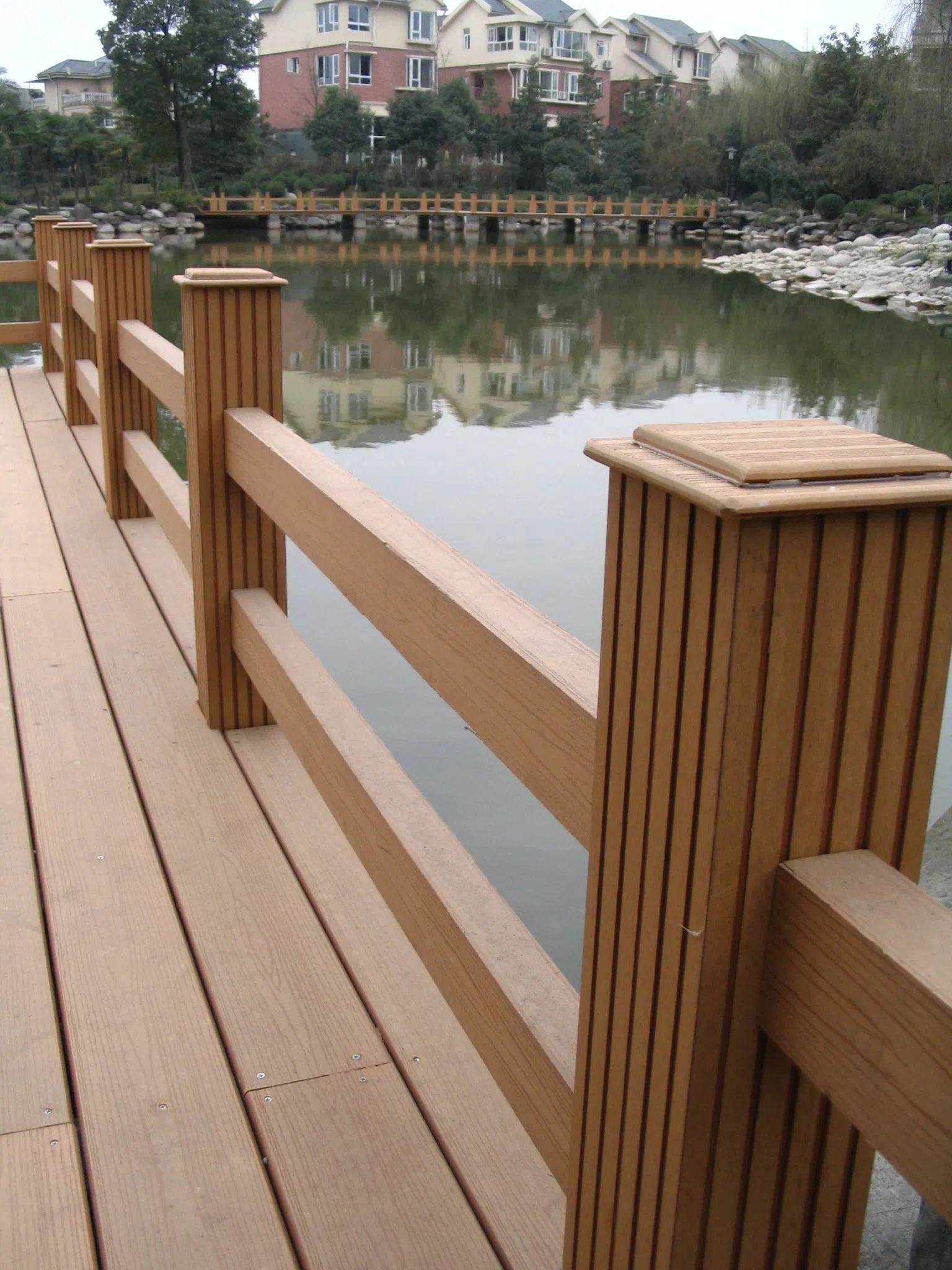 Hot-Selling WPC Wood-Plastic Composite Handrails Safe, Durable, Mothproof and Anticorrosive, High-Quality Railing Posts