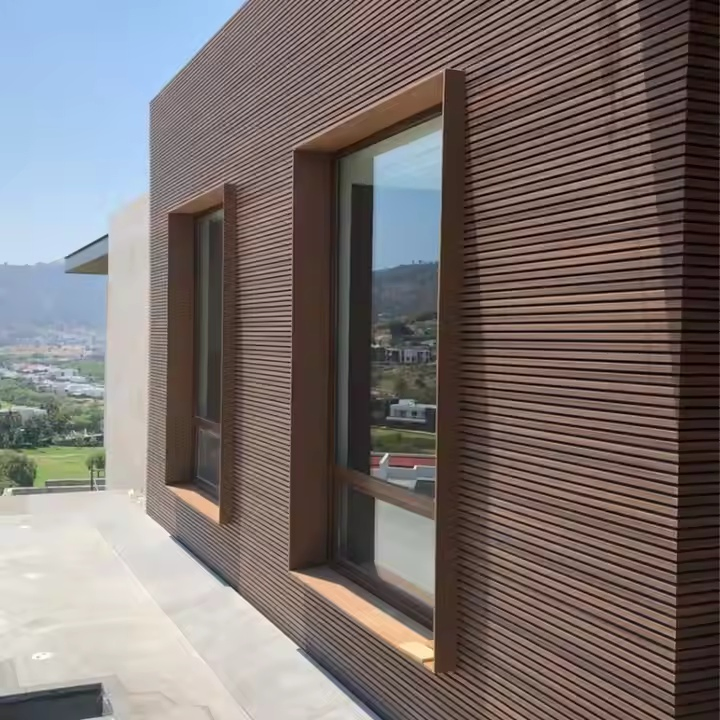 External Wall WPC Building Material Outdoor Exterior Composite PVC Stone Panel WPC Wall Cladding