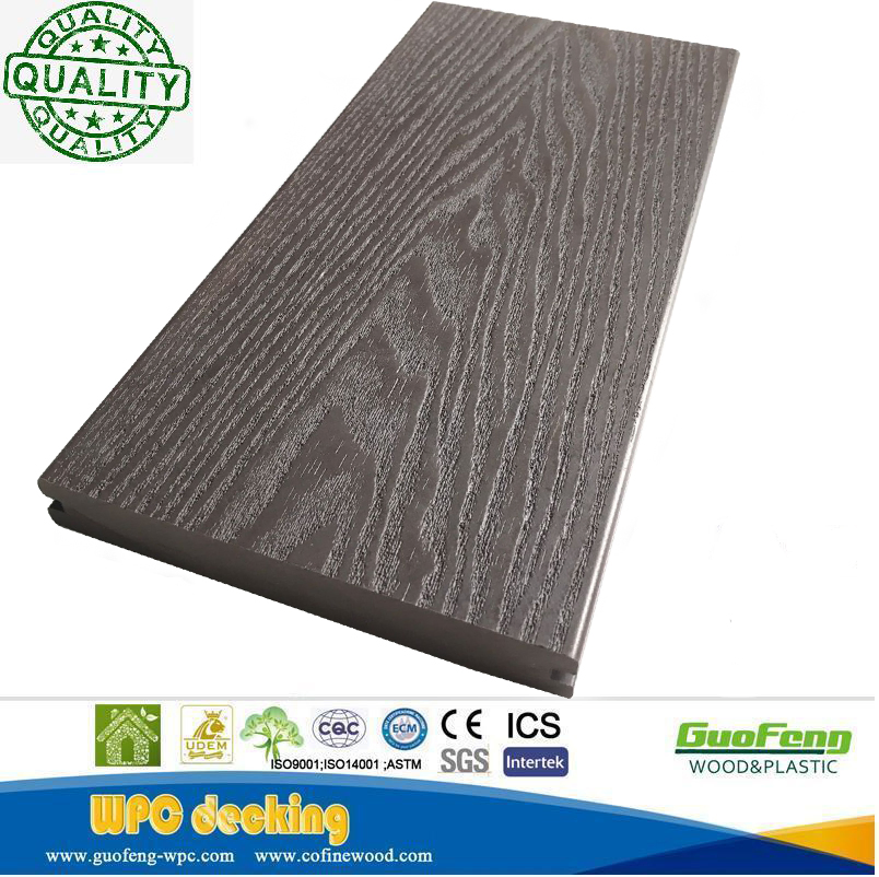 High Strength Wholesale Fire-Resistant WPC Decoration Solid Decking/Flooring with Customized Colors