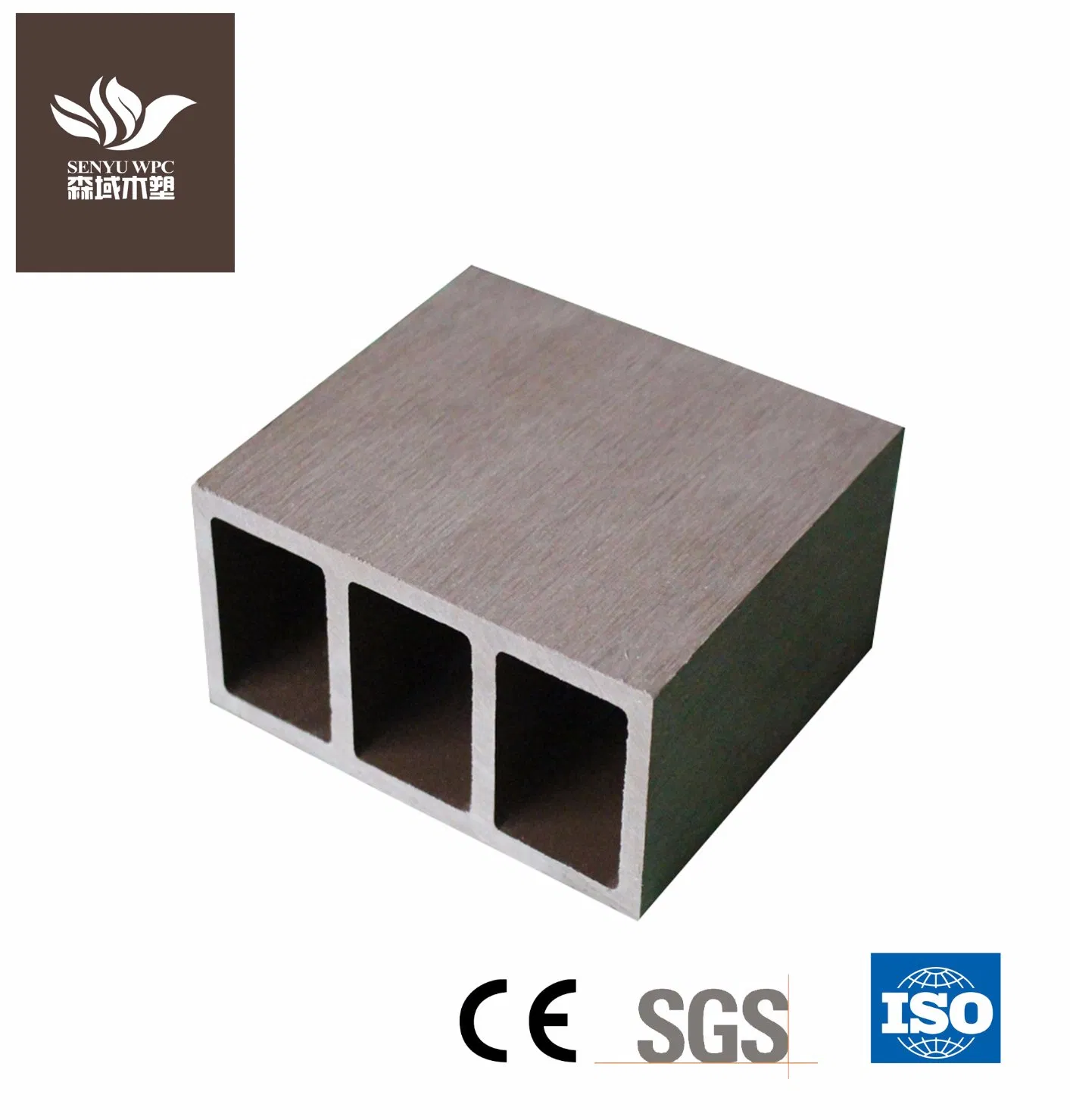 120*120mm Wood Plastic Composite Garden Fence Railing