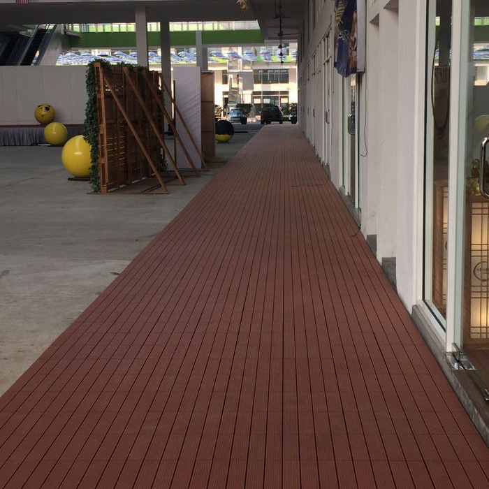 100% Eco-Friendly Non-Slip WPC Swimming Pool Outdoor DIY Interlocking Composite Decking Tiles