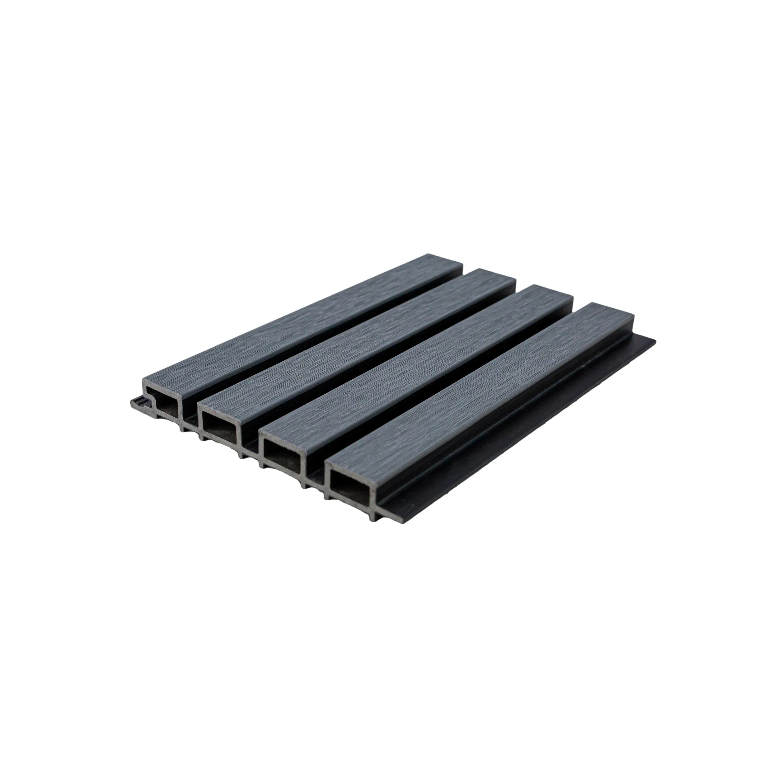 Exterior Fluted WPC Wall Panel Composite Wall Cladding Mixed Color