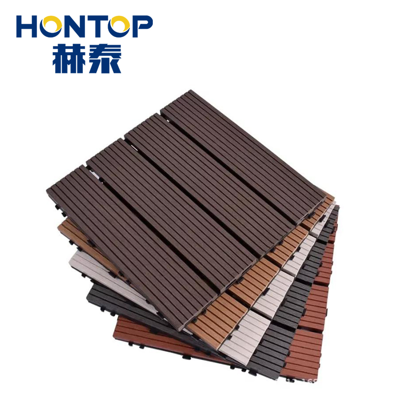 Wood Plastic Composite DIY Interlocking Tiles for Exterior Floor Tile 30X30 WPC Clips for Decking
