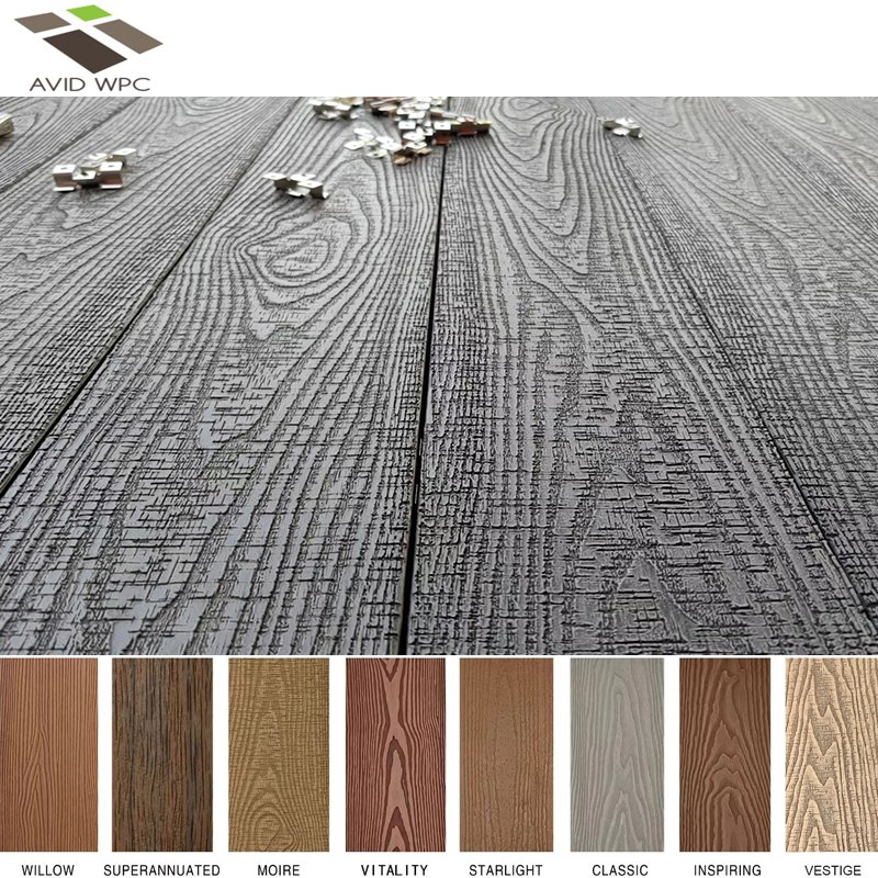 148*23mm WPC Capped Embossed Composite Hollow Decking Durable Weatherproof Outdoor Flooring From 12-Year Chinese Export Manufacturer