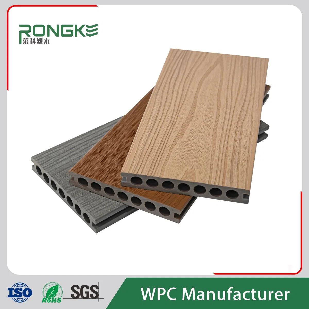 Anti-UV Wood Plastic Composite WPC Decking Outdoor 150*22mm Flooring
