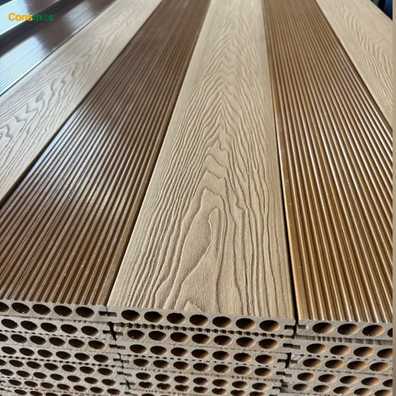25mm Free Sample Anti-Slip Outdoor 3D Embossed Wood Plastic Composite WPC Decking for Swimming Pool