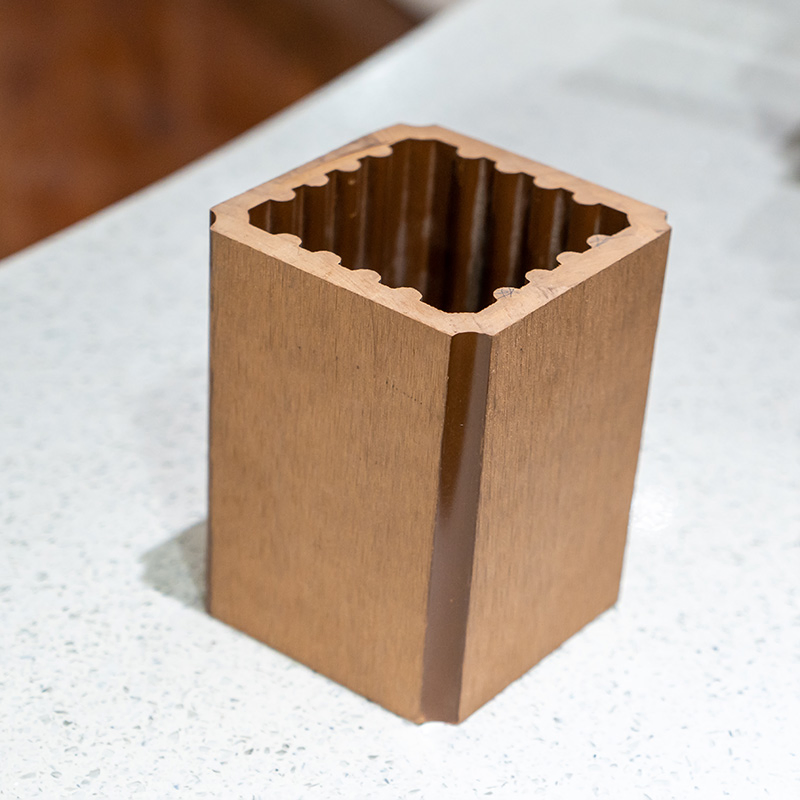 Wood Plastic Composite Decking Used Handrails Terrace Railing Designs WPC Railing Wooden Tube