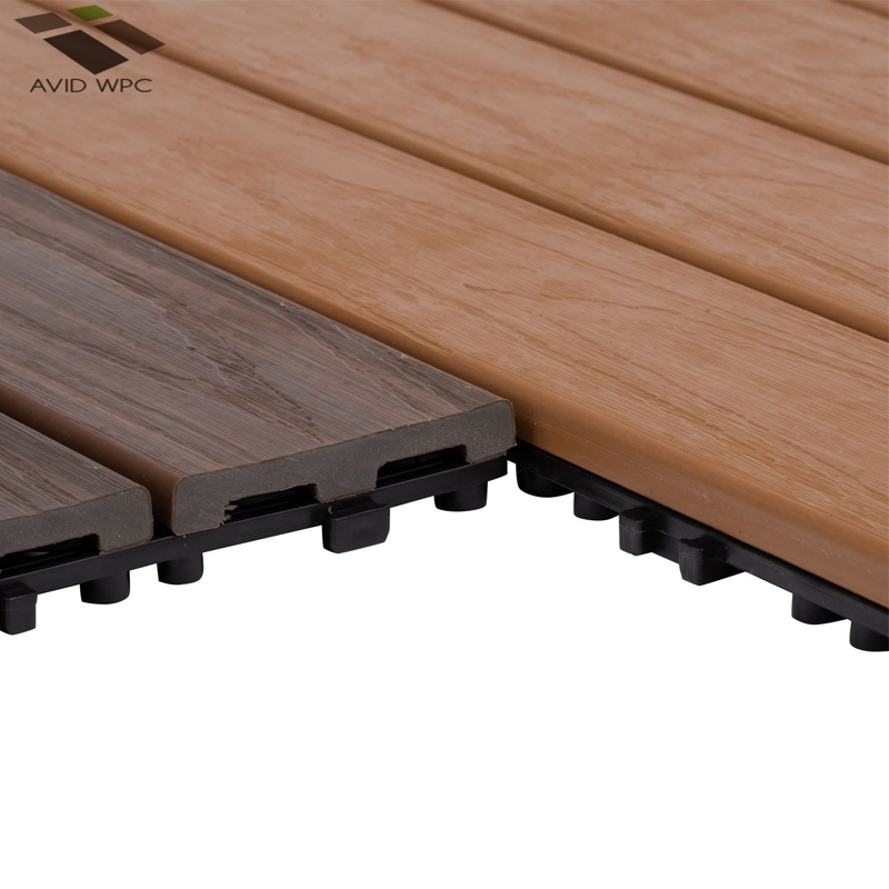 Factory Wholesale OEM ODM High Strength &amp; Low Expansion WPC Tiles Interlocking Outdoor Decking Tiles 300*300mm DIY Tiles for Garden Balcony