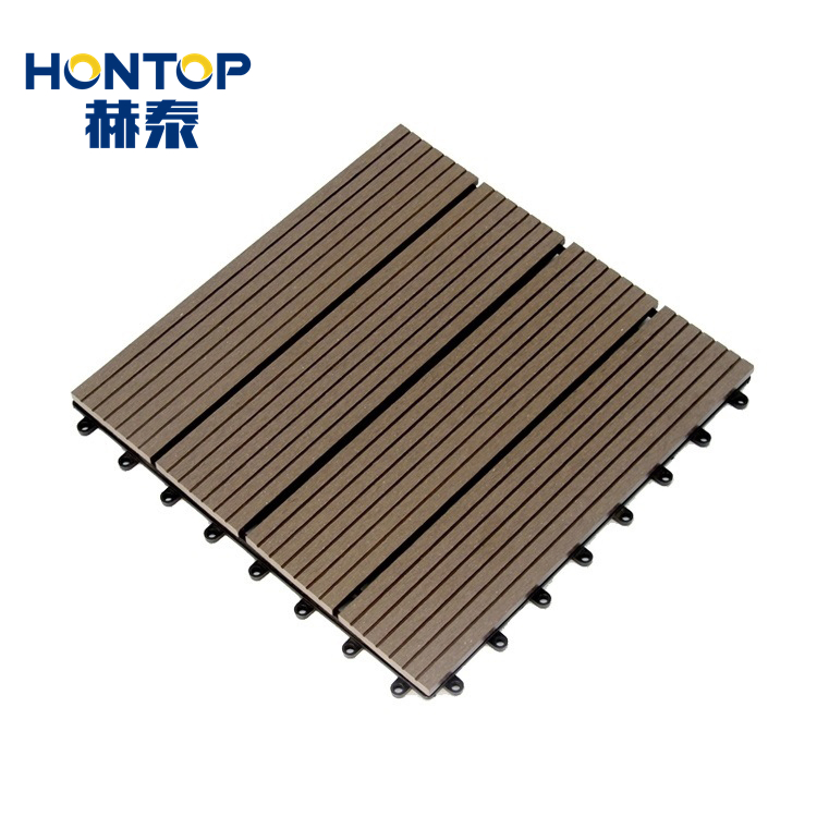 Wholesale Wooden Color Interlocking WPC Wood Composite DIY Decking Tiles