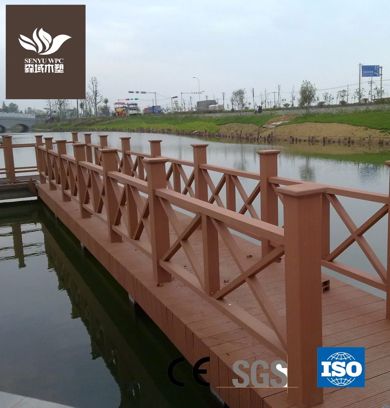 Outdoor WPC Wood Plastic Composite Railing for Garden