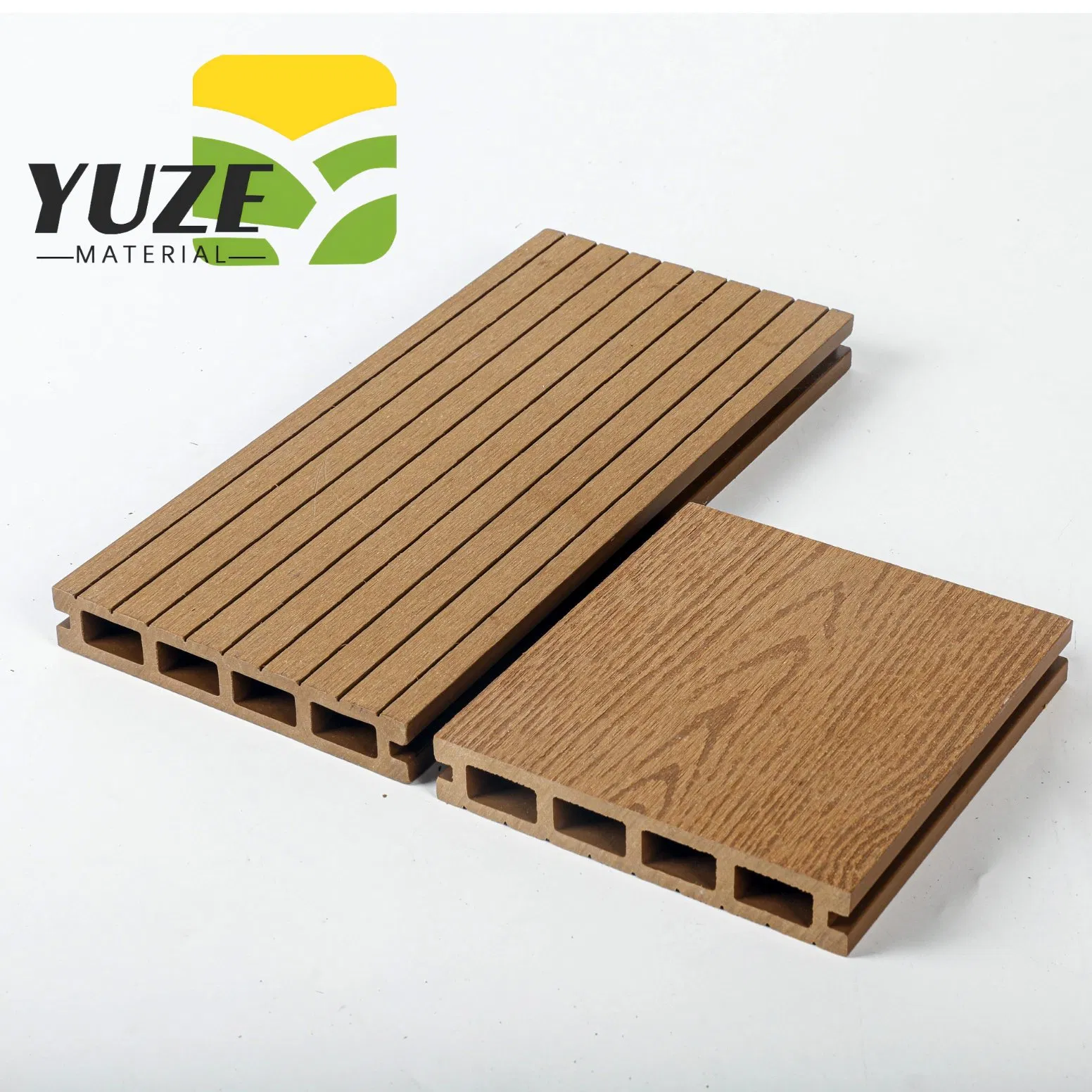 Outdoor WPC Decking Board Exterior Plastic Deck Floor Covering 3D Wood Grain Composite Decking Floor