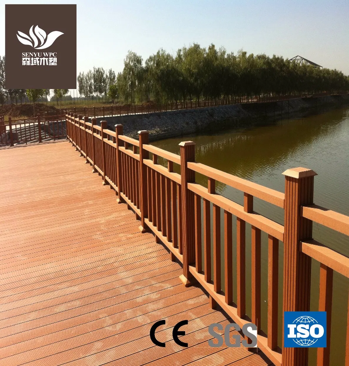 Outdoor WPC Wood Plastic Composite Railing for Garden