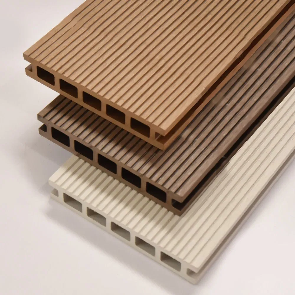 Cheap Price Waterproof Outdoor Hollow WPC Deck Flooring 145*25 mm with CE Certificate