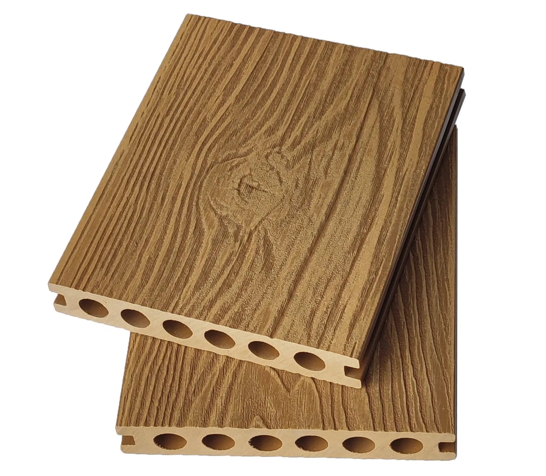 Eco-Friendly WPC 3D Wood Grain Composite Decking for Outdoor