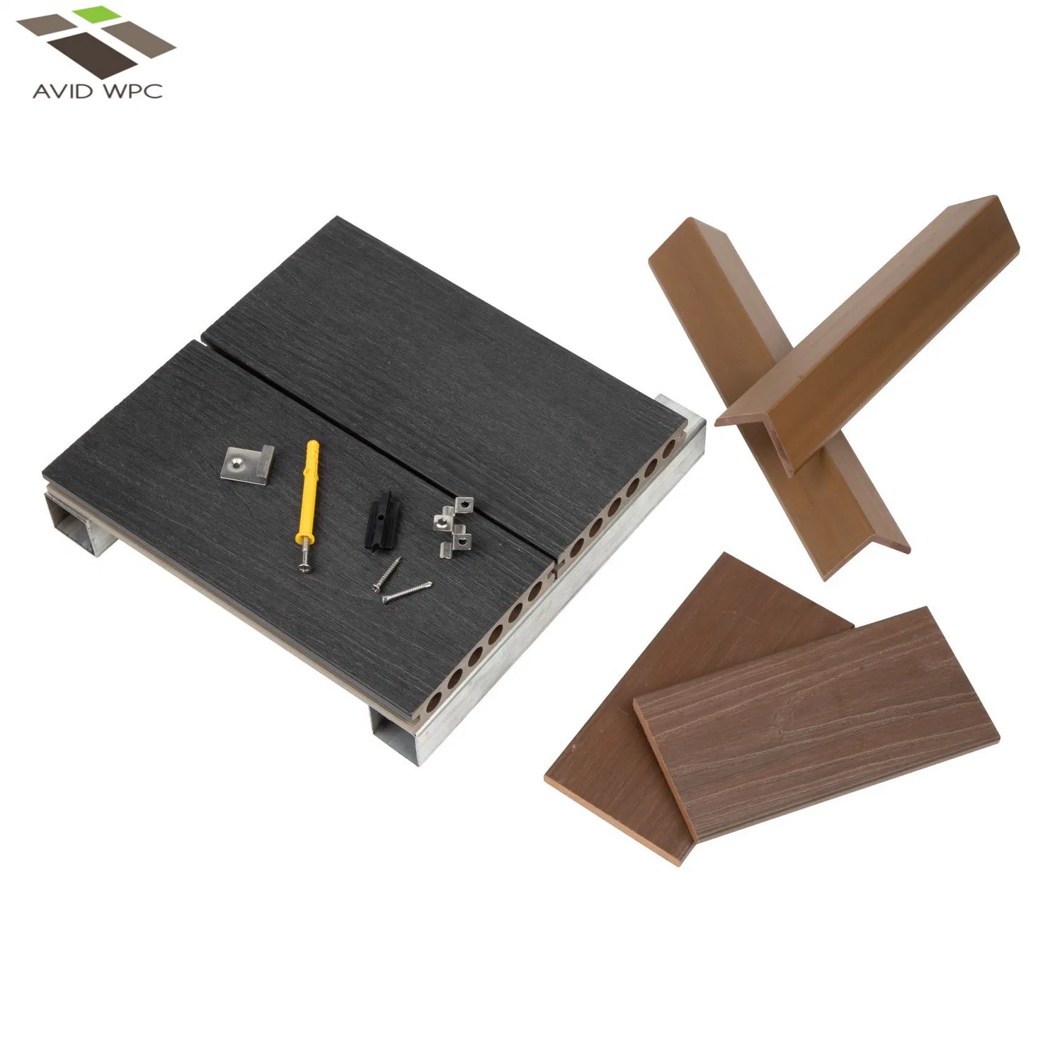 Easily Assembled WPC Flooring Weather Resistant Anti-Slip Swimming Pool Outdoor WPC Composite Decking