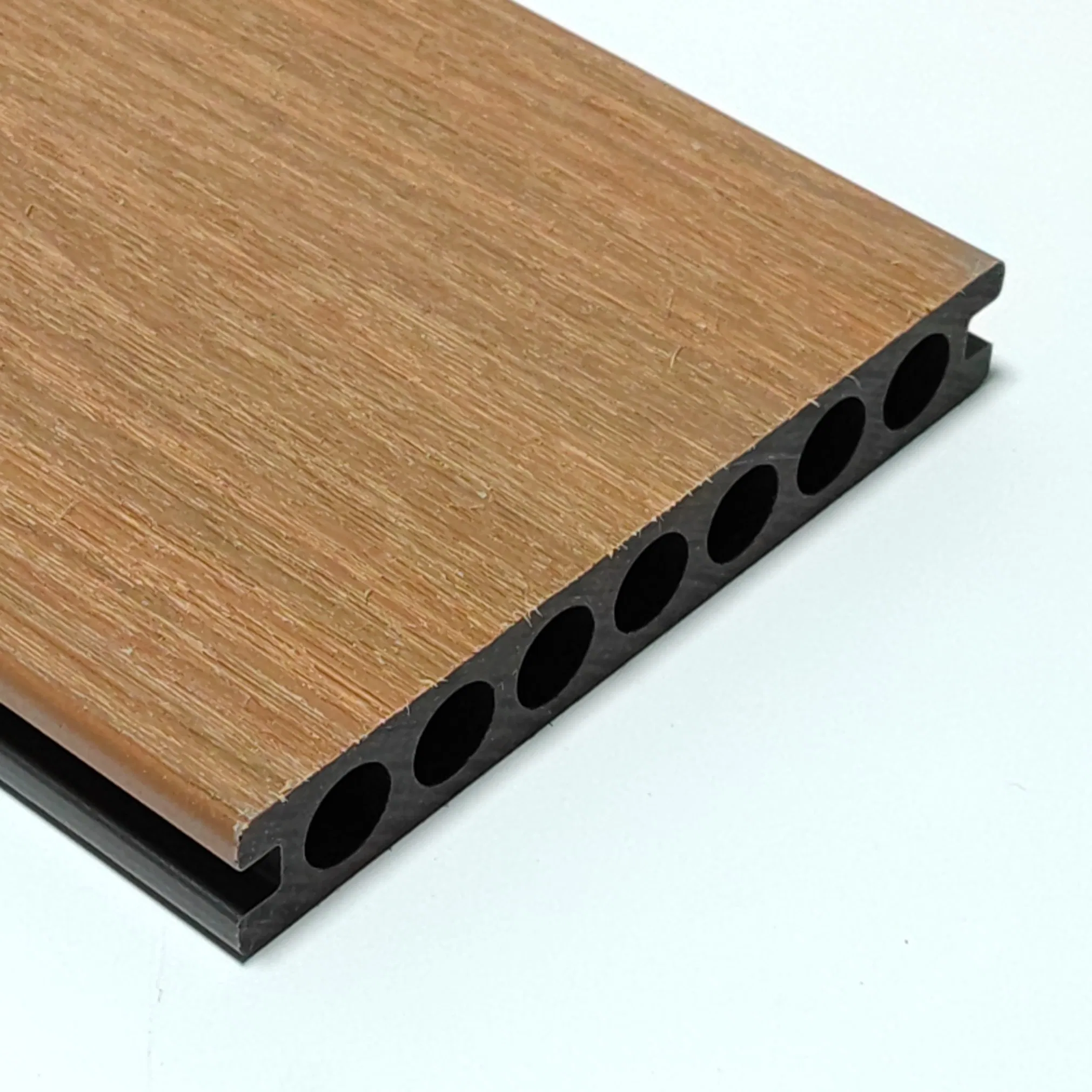 Best-Selling Wood Plastic Composite Slip-Resistant No Burrs Co-Extruded WPC Decking Tiles