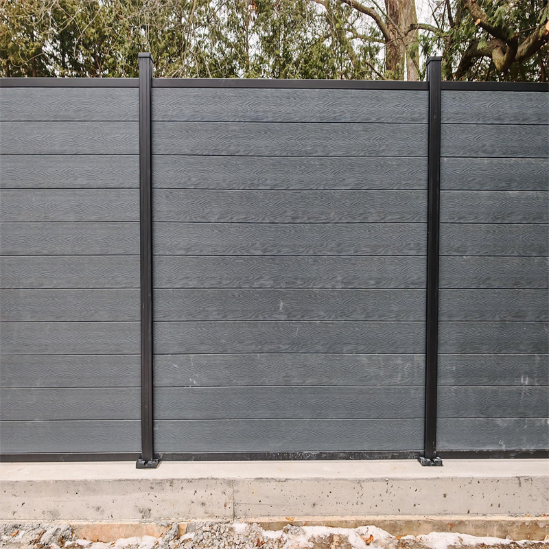 Waterproof Anti UV Composite Fence Panels WPC Fencing Outdoor Garden Fence