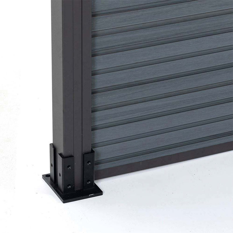 Fence Panels Privacy Fence WPC Pane Horizontal Slat Aluminum Garden Fence Wood + HDPE +Additives 3D Modeling Not Coated 10