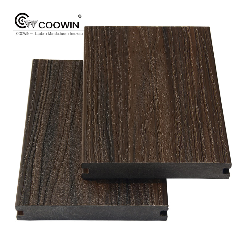Anti-Slip 3D Wood Grain WPC Wood Plastic Composite Decking for Swimming Pool Terrace