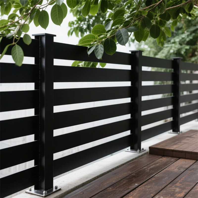 2026 New Style Custom Durable Corrosion Resistant WPC Galvanized Steel Wrought Iron Aluminum Fence Panel Panels for Garden