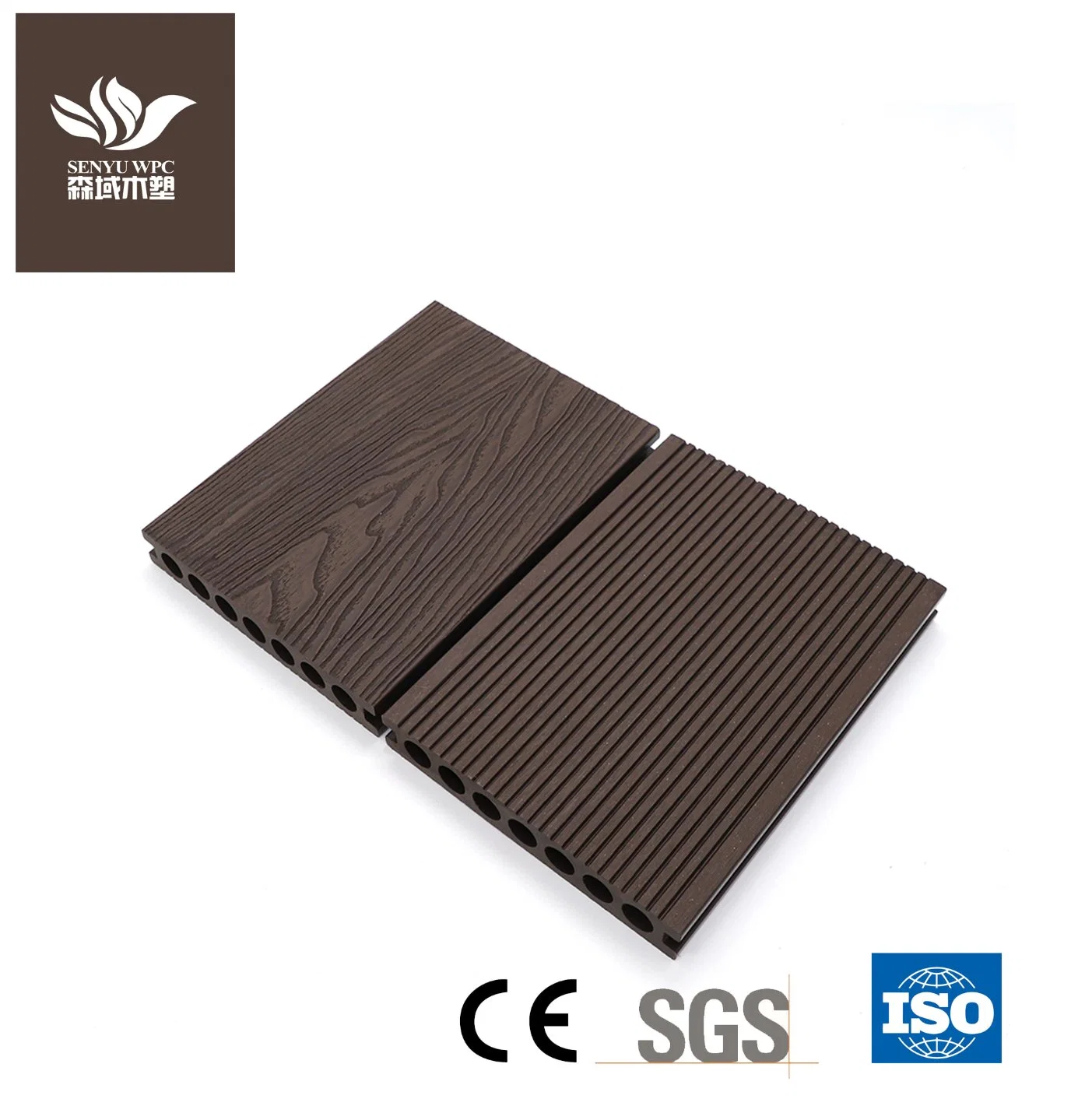 Outdoor Deck WPC Wood Plastic Composite Decking Board Flooring Tile with CE