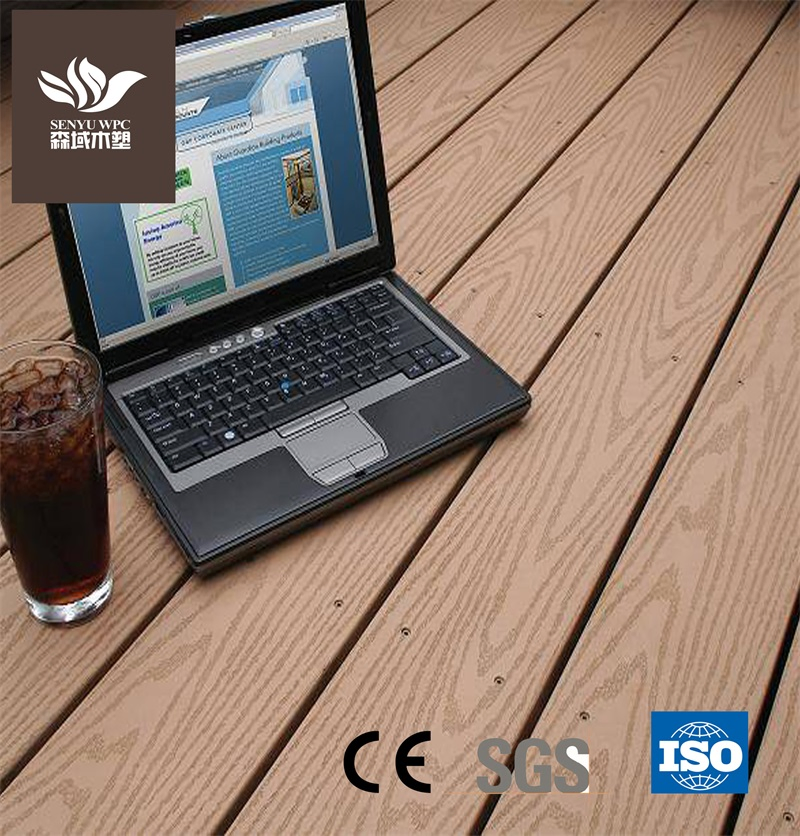Embossing Solid WPC Composite Decking for Outdoor