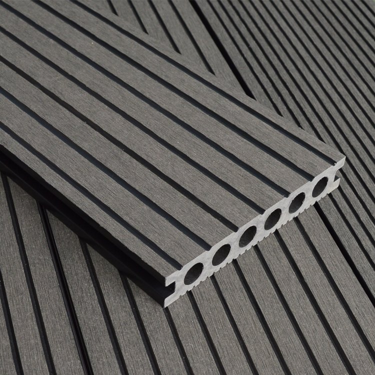 PE Wood Plastic Composite WPC Decking for Outdoor Spaces Board Hot Sell Wholesale Hollow Waterproof Building Material Decoration Flooring Long Lasting