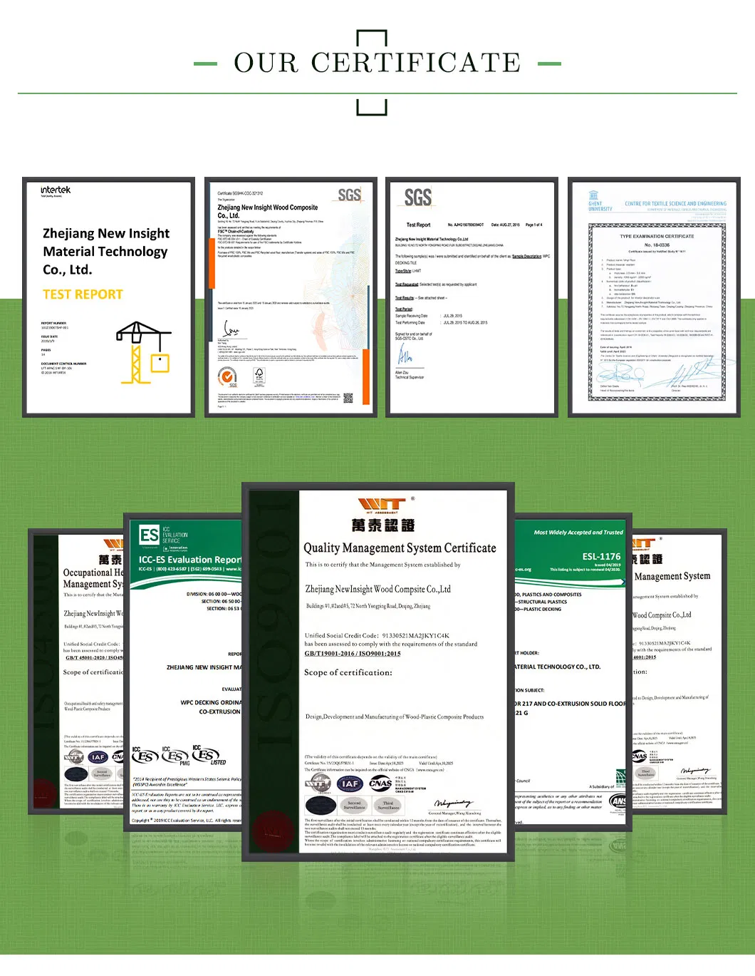 Quality Certificates