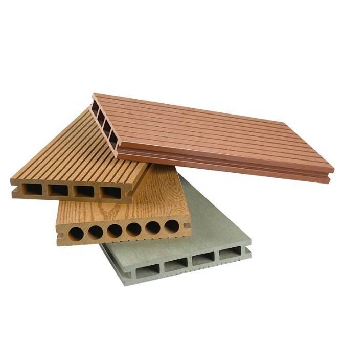 WPC Outdoor Decking 3D Wood Grain Stain Resistant Flooring Waterproof Fire Retardant Wood Plastic Composite Decking