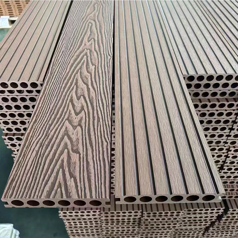 High Quality WPC Decking Hard Wearing Co-Extruded Swimming Pool Wood Composite Panels Waterproof Patio WPC Outdoor Decking