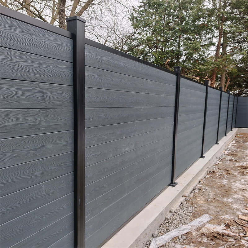 Waterproof Anti UV Composite Fence Panels WPC Fencing Outdoor Garden Fence