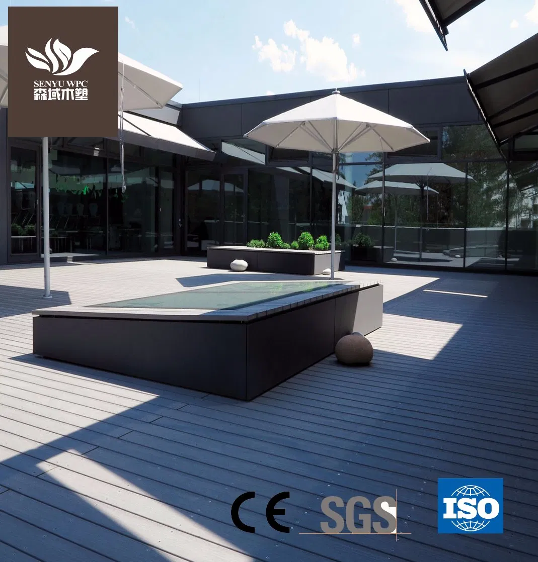 Embossing Solid WPC Composite Decking for Outdoor