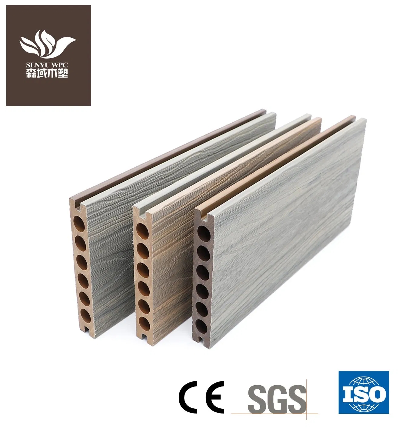 Composite Decking Mix-Color Co-Extruded Decking WPC Decking Outdoor Engineered Flooring