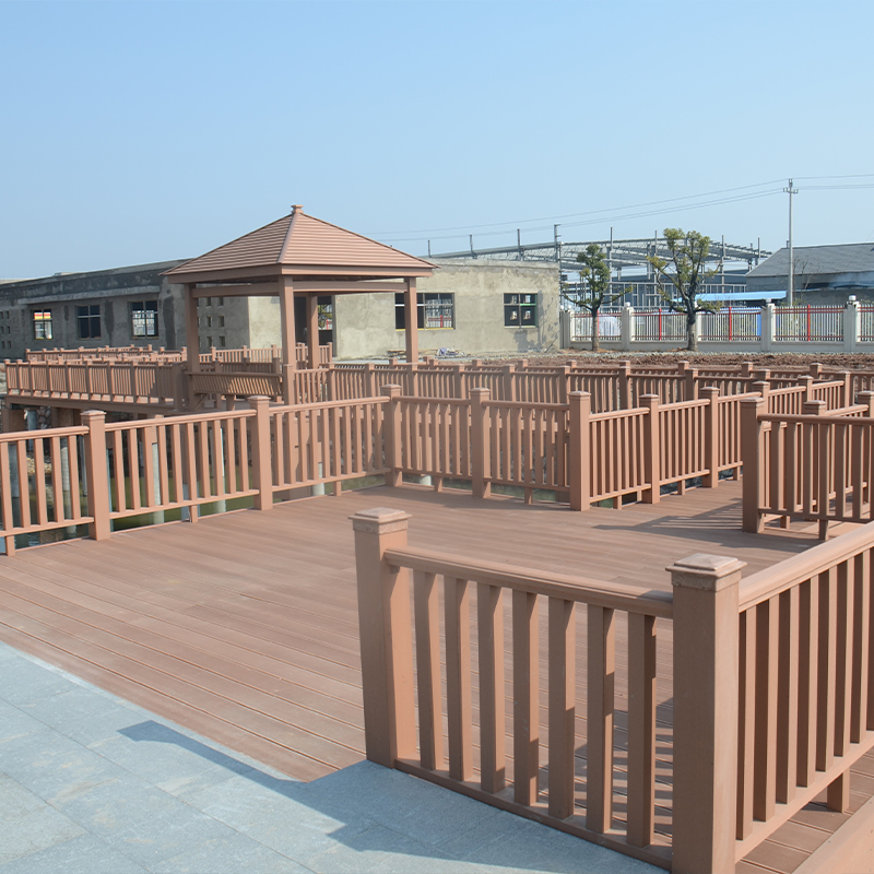 Outdoor Waterproof Weather Resistance Extrusion WPC Fencing Wood Plastic Composite Railing for Garden Fencing