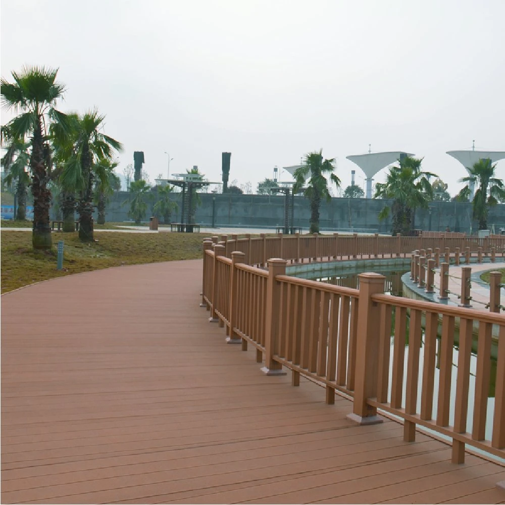 Low Maintenance Garden Balcony Terrace Aluminum Alloy Household Wood Plastic Composite WPC Railing