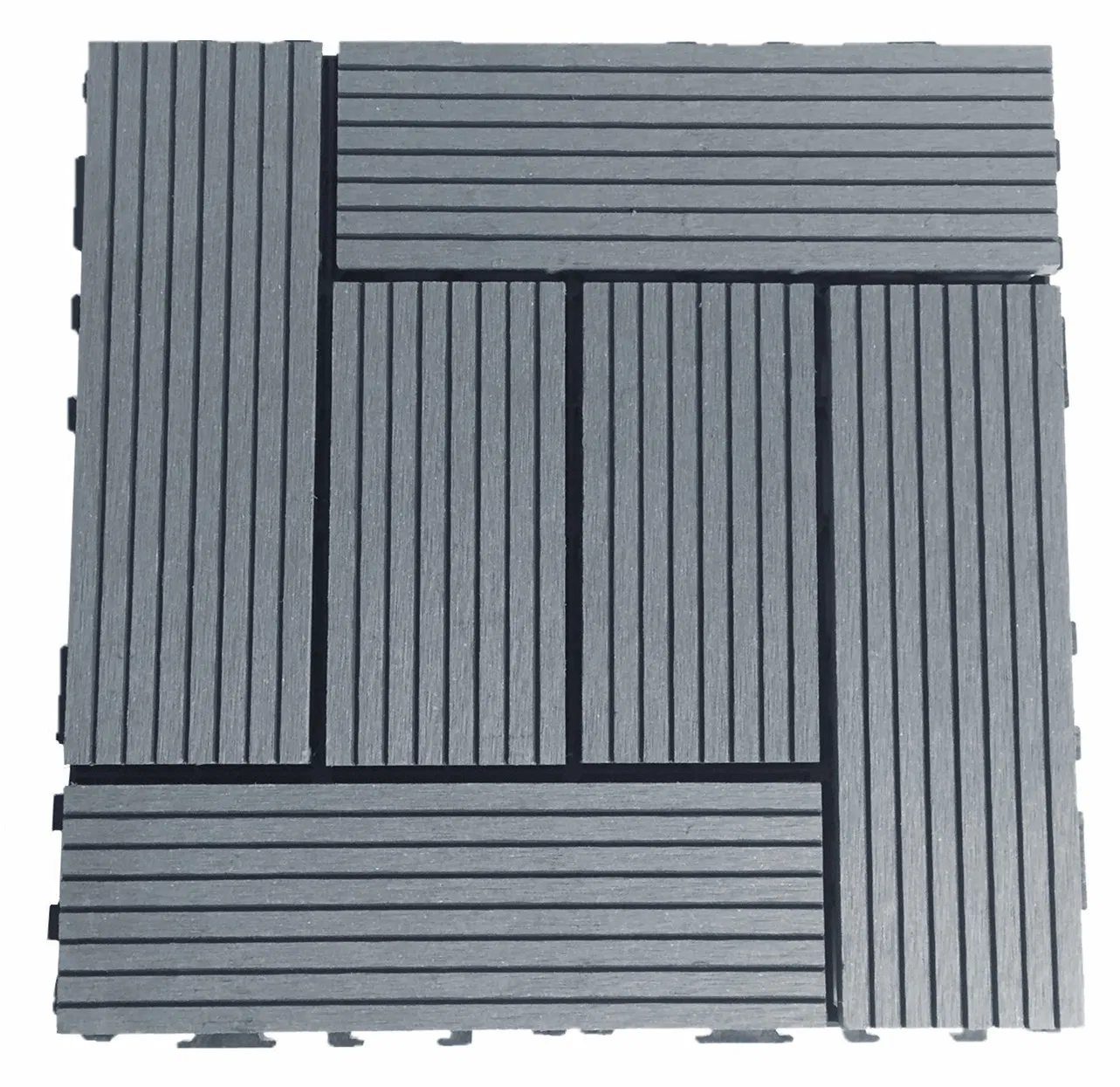 Best-Selling Interlocking 300X300mm DIY WPC Deck Tile for Yard