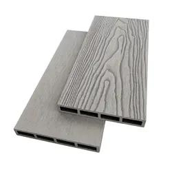 Eco-Friendly WPC Fence Panel 3D Embossed Waterproof Wood Grain Outdoor Privacy Fence