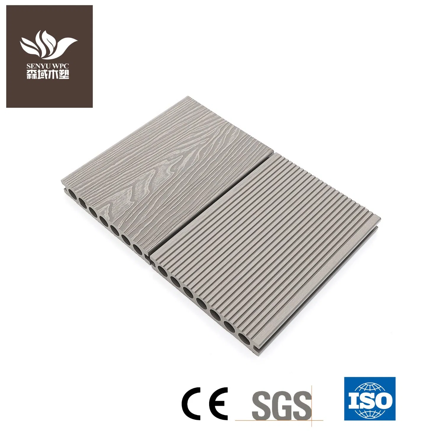 Outdoor Deck WPC Wood Plastic Composite Decking Board Flooring Tile with CE