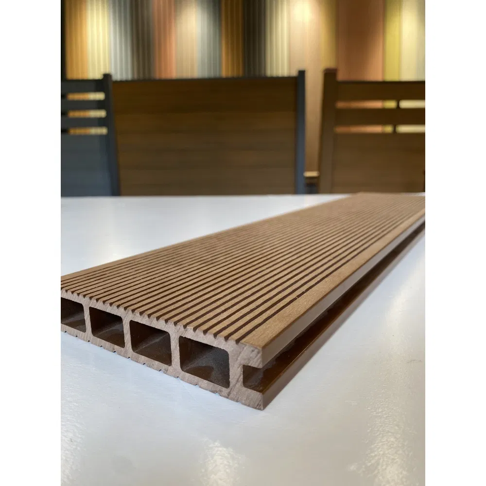 WPC Decking Boards 140*25 Outdoor Garden Patio Floor Waterproof with Brushed Finish Hollow Design Decking