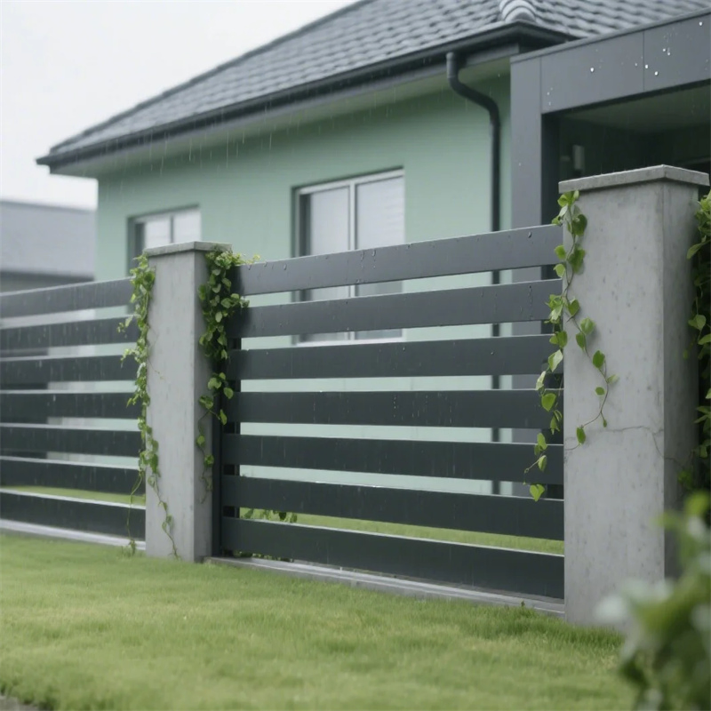 Factory Direct Sale Horizontal WPC Wrought Iron Louver Blade Aluminum Slat Fence Panels