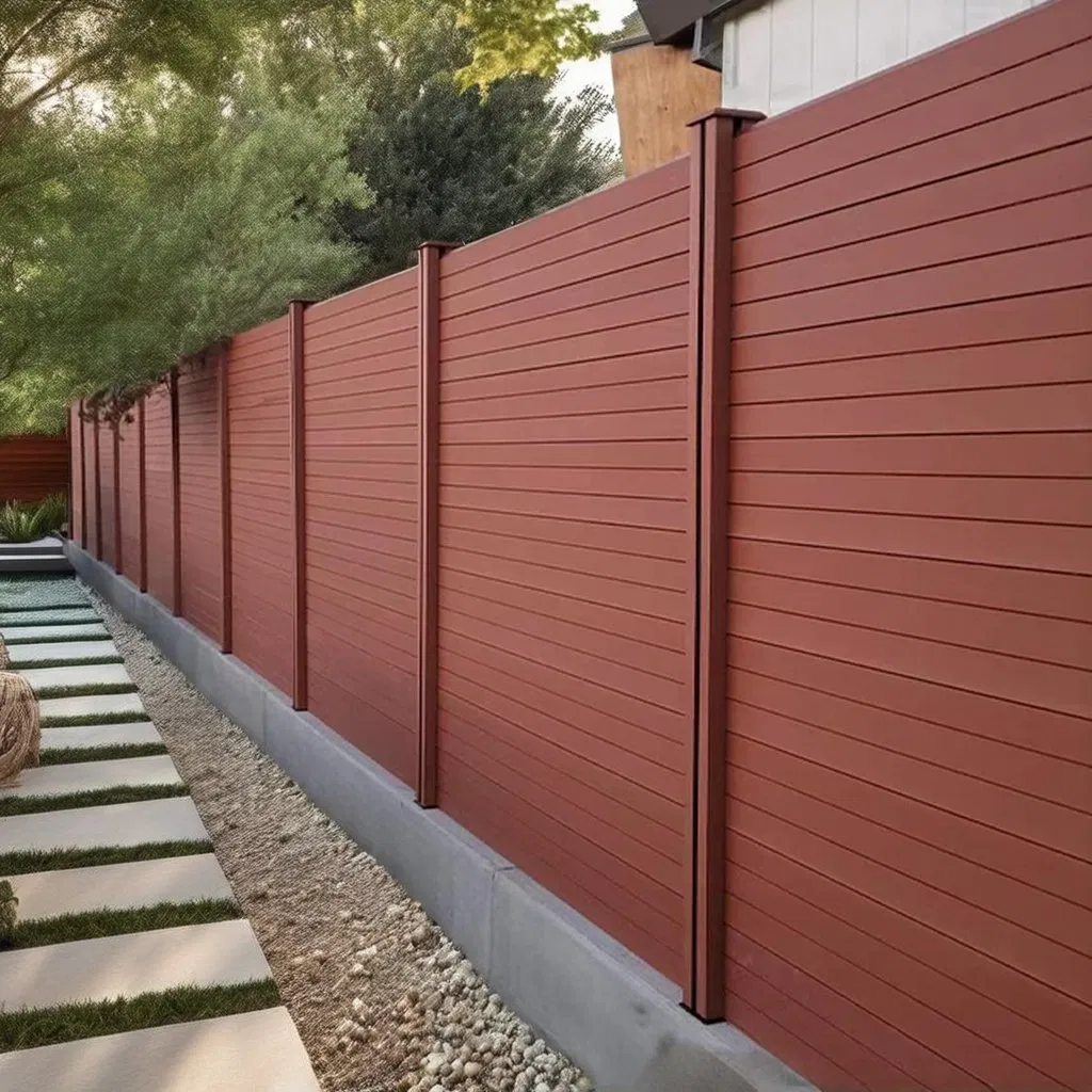 Wholesale Customized Home Garden Outdoor UV Resistance Plastic Panel Vinyl Privacy Boards/Wood Grain/Composite/WPC Fence Price for House/Garden/Security/Wall