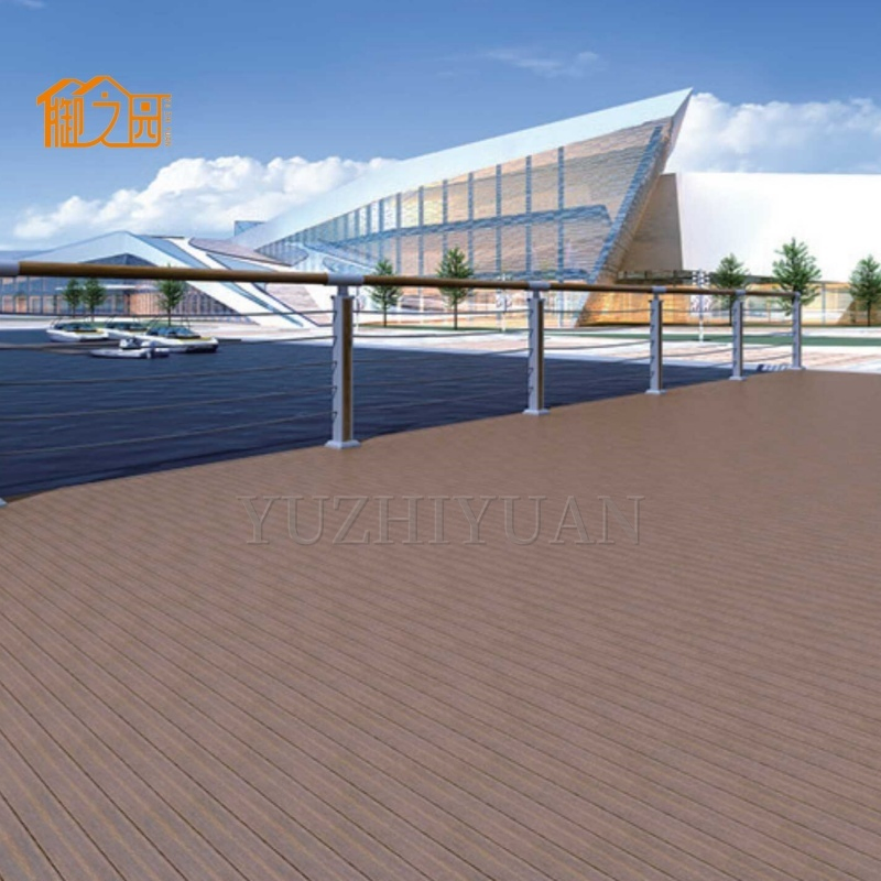 Built-in Aluminium High Strength Flooring Water and Insect Resistant ASA Co-Extruded Decking Aluminium Wood Plastic WPC Decking