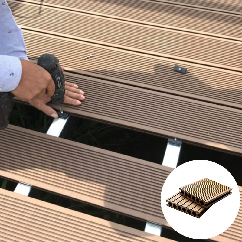 Outdoor Eco-Friendly Wood Plastic Composite WPC Flooring Anti-Slip Wood WPC Composite Decking for Swimming Pool Garden