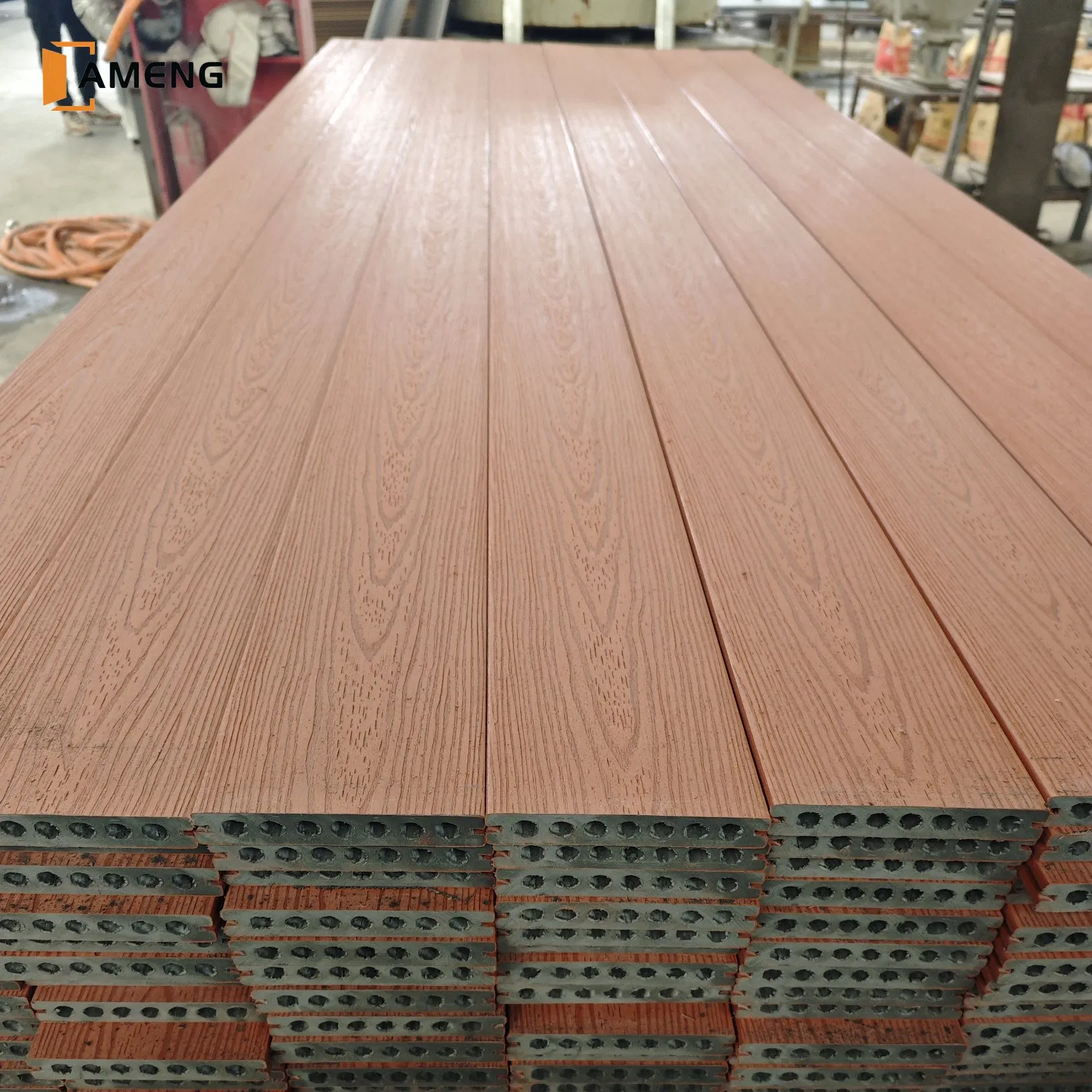 New Technology Hollow Solid WPC Co Extrusion Terrace Outdoor Floor 3D Embossed Composite Decking