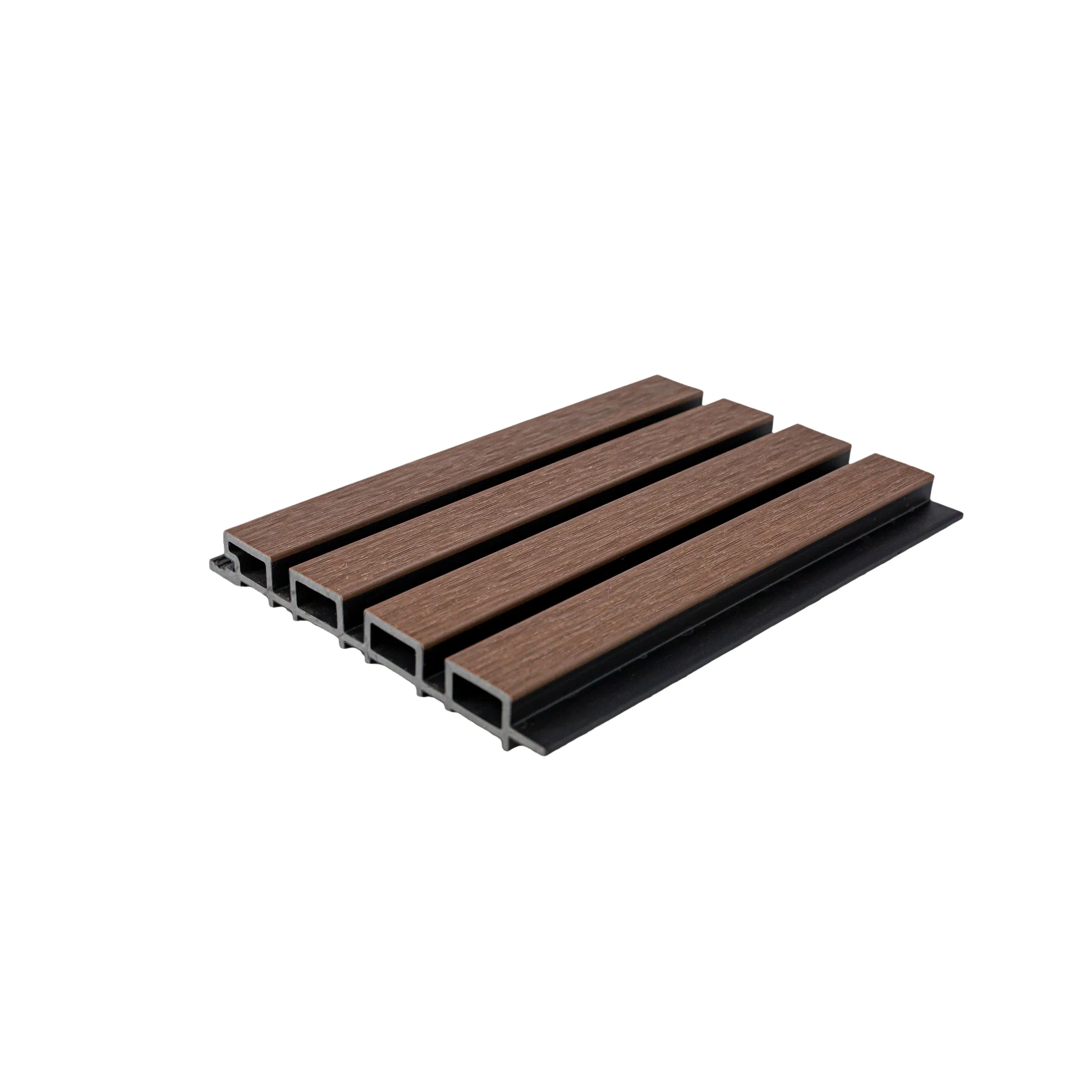 Exterior Fluted WPC Wall Panel Composite Wall Cladding Mixed Color