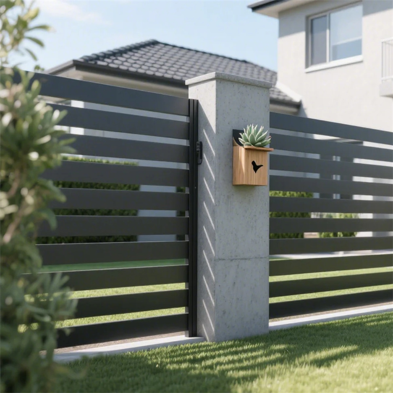 2026 New Style Custom Durable Corrosion Resistant WPC Galvanized Steel Wrought Iron Aluminum Fence Panel Panels for Garden