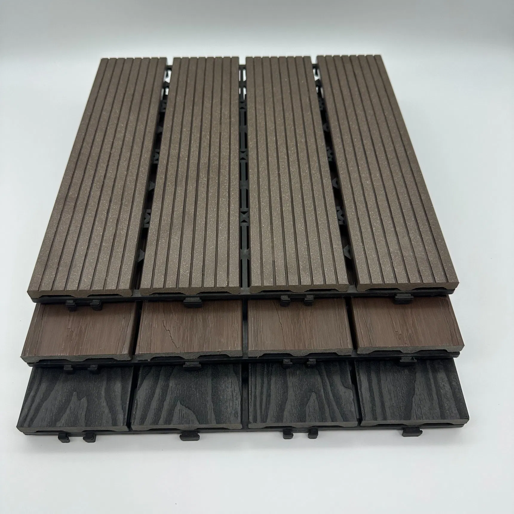 Stone Tiles DIY Installation WPC Outdoor Stone Interlocking Deck Tiles