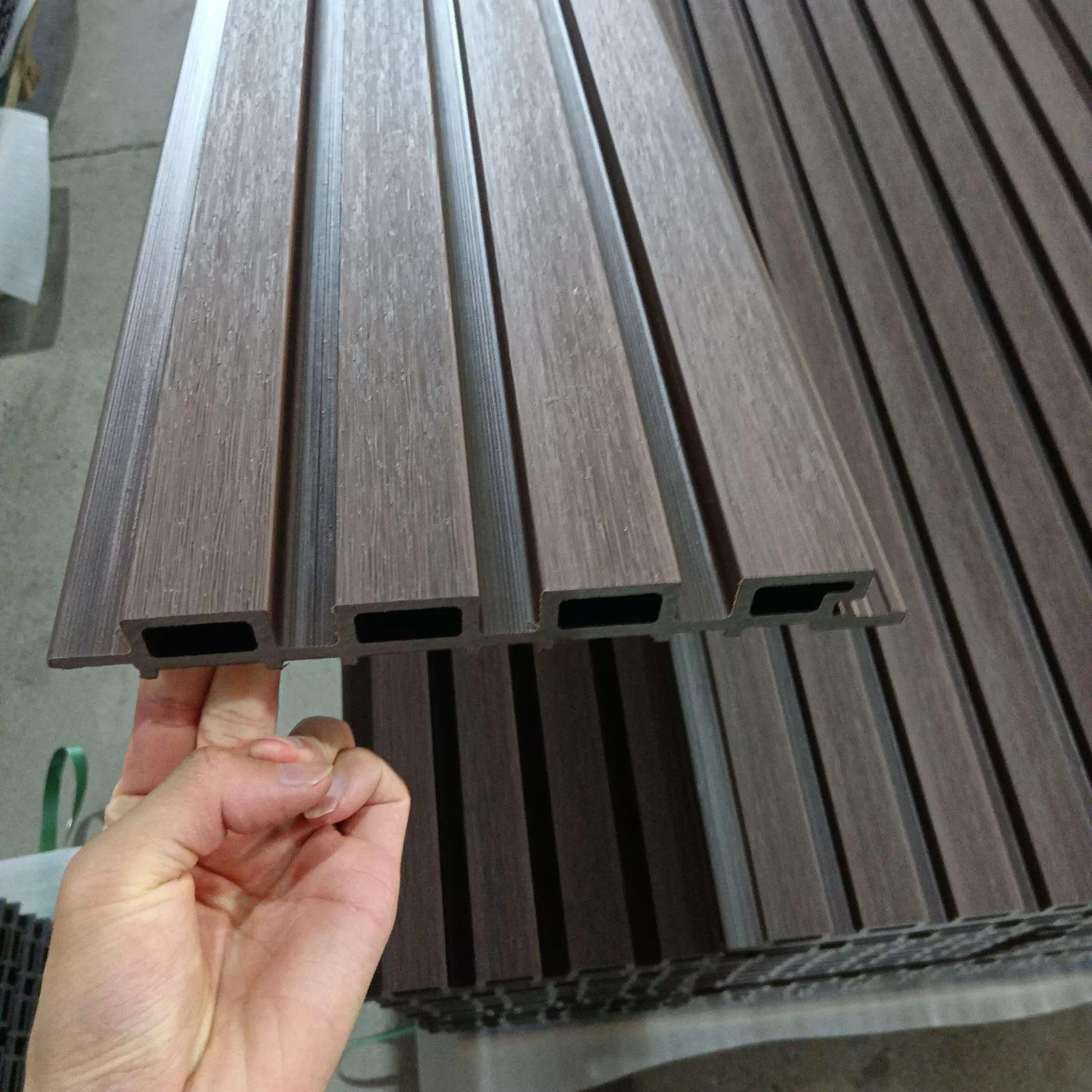 Co-Extrusion Waterproof 3D Wall Panel Wooden Plastic Composite WPC Exterior Wall Cladding